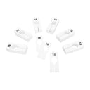 10 PC 2" x 5" Clothing Rack Size 18 Dividers Hangers White Plastic Rectangular Retail Store