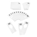 10 PC 2" x 5" Clothing Rack Size 22 Dividers Hangers White Plastic Rectangular Retail Store
