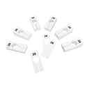 10 PC 2" x 5" Clothing Rack Size 26 Dividers Hangers White Plastic Rectangular Retail Store