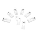 10 PC 2" x 5" Clothing Rack Size 30 Dividers Hangers White Plastic Rectangular Retail Store