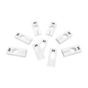 10 PC 2" x 5" Clothing Rack Size 34 Dividers Hangers White Plastic Rectangular Retail Store