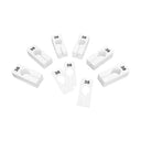 10 PC 2" x 5" Clothing Rack Size 38 Dividers Hangers White Plastic Rectangular Retail Store