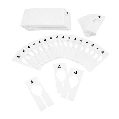 10 PC 2"x5" Clothing Rack Sizes 4 Dividers Hangers White Plastic Rectangular Retail Store