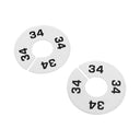 10 PC 3-1/2" Clothing Rack Size 34 Dividers Hangers White Plastic Round Retail Store