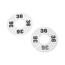 10 PC 3-1/2" Clothing Rack Size 36 Dividers Hangers White Plastic Round Retail Store