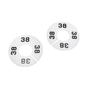 10 PC 3-1/2" Clothing Rack Size 38 Dividers Hangers White Plastic Round Retail Store