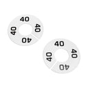 10 PC 3-1/2" Clothing Rack Size 40 Dividers Hangers White Plastic Round Retail Store