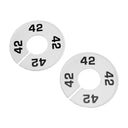 10 PC 3-1/2" Clothing Rack Size 42 Dividers Hangers White Plastic Round Retail Store