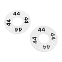 10 PC 3-1/2" Clothing Rack Size 44 Dividers Hangers White Plastic Round Retail Store