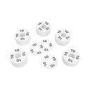 10 PC 3-1/2" Clothing Rack Sizes 10 Dividers Hangers White Plastic Round Retail Store