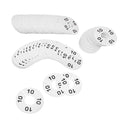 10 PC 3-1/2" Clothing Rack Sizes 10 Dividers Hangers White Plastic Round Retail Store