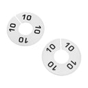 10 PC 3-1/2" Clothing Rack Sizes 10 Dividers Hangers White Plastic Round Retail Store