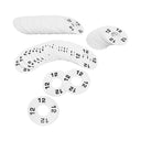 10 PC 3-1/2" Clothing Rack Sizes 12 Dividers Hangers White Plastic Round Retail Store