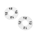 10 PC 3-1/2" Clothing Rack Sizes 12 Dividers Hangers White Plastic Round Retail Store