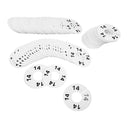 10 PC 3-1/2" Clothing Rack Sizes 14 Dividers Hangers White Plastic Round Retail Store
