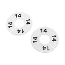 10 PC 3-1/2" Clothing Rack Sizes 14 Dividers Hangers White Plastic Round Retail Store