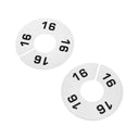 10 PC 3-1/2" Clothing Rack Sizes 16 Dividers Hangers White Plastic Round Retail Store
