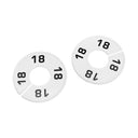 10 PC 3-1/2" Clothing Rack Sizes 18 Dividers Hangers White Plastic Round Retail Store