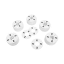 10 PC 3-1/2" Clothing Rack Sizes 2 Dividers Hangers White Plastic Round Retail Store