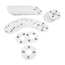 10 PC 3-1/2" Clothing Rack Sizes 2 Dividers Hangers White Plastic Round Retail Store