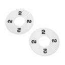 10 PC 3-1/2" Clothing Rack Sizes 2 Dividers Hangers White Plastic Round Retail Store