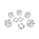 10 PC 3-1/2" Clothing Rack Sizes 20 Dividers Hangers White Plastic Round Retail Store