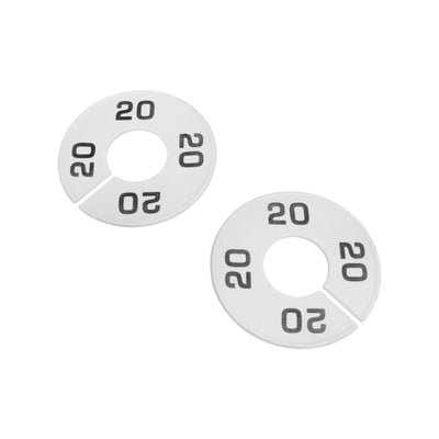 10 PC 3-1/2" Clothing Rack Sizes 20 Dividers Hangers White Plastic Round Retail Store