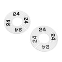 10 PC 3-1/2" Clothing Rack Sizes 24 Dividers Hangers White Plastic Round Retail Store