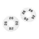 10 PC 3-1/2" Clothing Rack Sizes 26 Dividers Hangers White Plastic Round Retail Store
