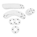 10 PC 3-1/2" Clothing Rack Sizes 4 Dividers Hangers White Plastic Round Retail Store