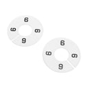 10 PC 3-1/2" Clothing Rack Sizes 6 Dividers Hangers White Plastic Round Retail Store