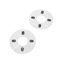 10 PC 3-1/2" Clothing Rack Sizes 8 Dividers Hangers White Plastic Round Retail Store