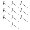 10 PC 6" Chrome Grid Wall Metal Hooks, Display For Use W/ Gridwall Panels
