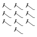 10 PC 6" Gloss Black Grid Wall Metal Hooks Display For Use W/ Gridwall Panels