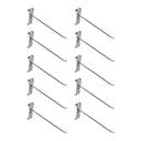 10 PC 8" Chrome Grid Wall Metal Hooks, Display For Use W/ Gridwall Panels