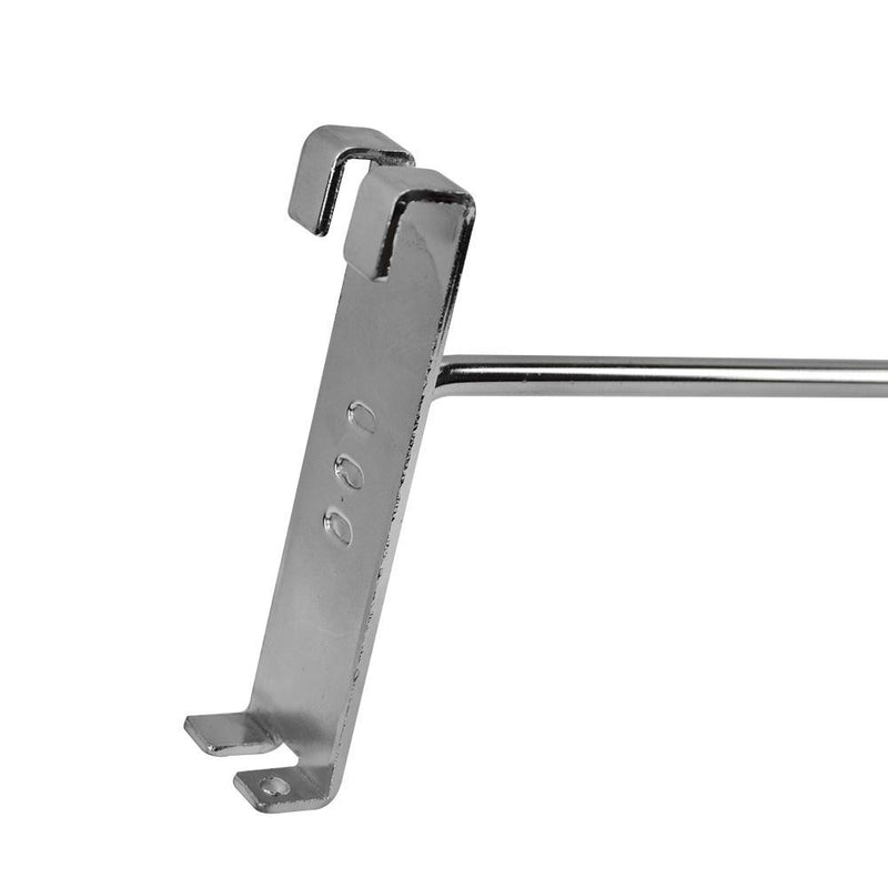 10 PC 8" Chrome Grid Wall Metal Hooks, Display For Use W/ Gridwall Panels