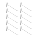 10 PC 8"Gloss White Grid Wall Metal Hooks, Display For Use W/ Gridwall Panels