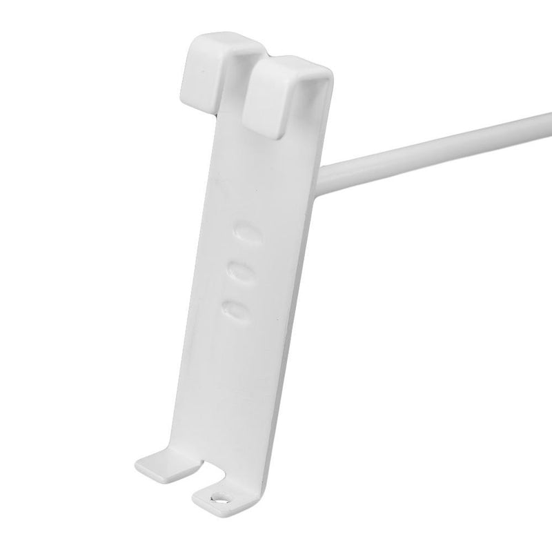 10 PC 8"Gloss White Grid Wall Metal Hooks, Display For Use W/ Gridwall Panels