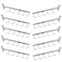 10 Pc Chrome Waterfall 5 J Gridwall Hooks 17-1/2" Long Faceout Retail Display Wall Fixtures