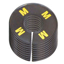 10 PC Clothing Rack Sizes M MEDIUM Marks Dividers Ring Hangers White Plastic Round Retail Store