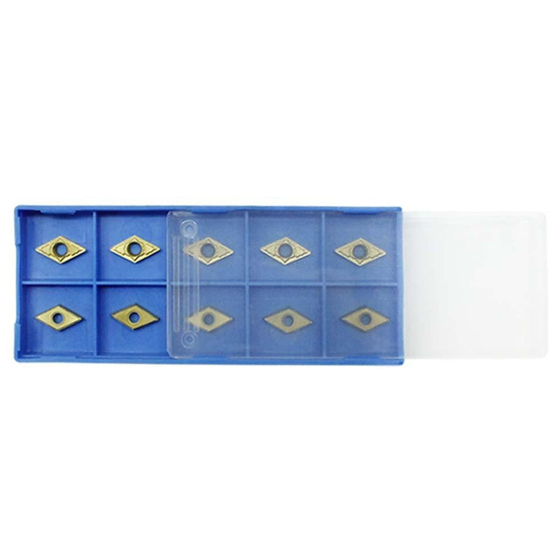 Set of 10 PC DCMT 21.51 Tin Coated Indexable Carbide Inserts With Case