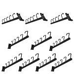 10 Pc GLOSS BLACK Waterfall 5 J Hook Gridwall Hooks 17-1/2'' Long Faceout Retail Display Wall Fixtures