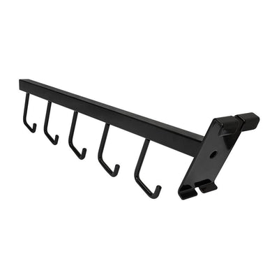 10 Pc GLOSS BLACK Waterfall 5 J Hook Gridwall Hooks 17-1/2'' Long Faceout Retail Display Wall Fixtures