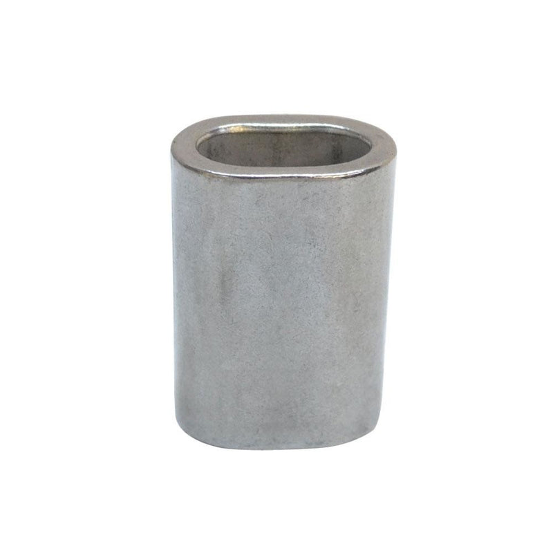 10 Pc Marine Stainless Steel 5/16" Oval Sleeve Crimping Wire Rope Cable Clip Tube Fitting Connector
