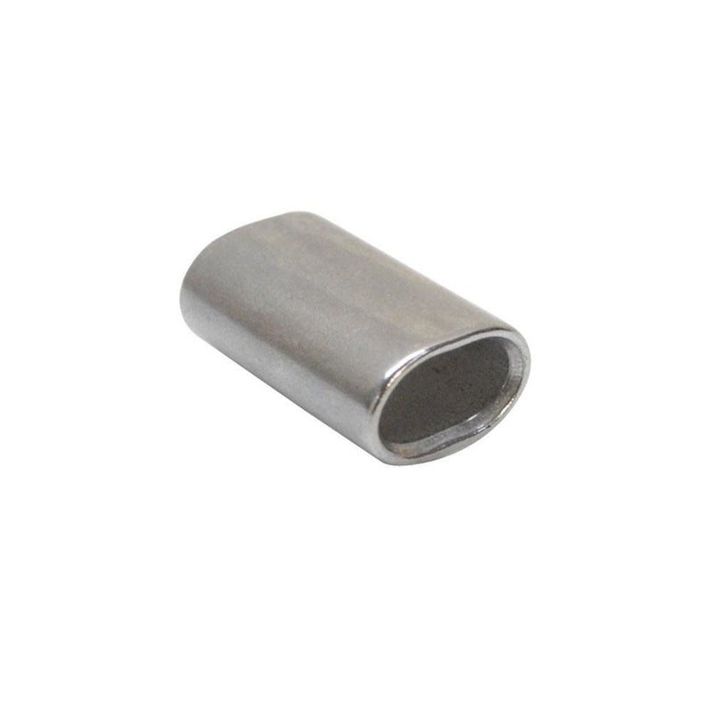 10 Pc Marine Stainless Steel Wire Rope Cable Clip Chamfer 1/8" Oval Sleeve Crimping Tube Connector