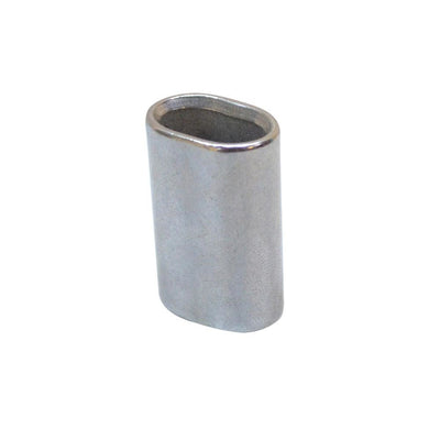 10 Pc Marine Stainless Steel Wire Rope Cable Clip Chamfer 1/8" Oval Sleeve Crimping Tube Connector