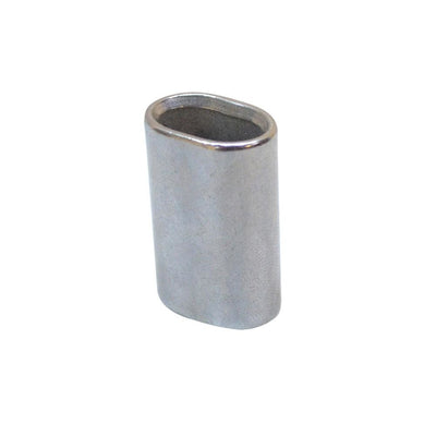 10 Pc Marine Stainless Steel Wire Rope Cable Clip Chamfer 3/16" Oval Sleeve Crimping Tube Connector