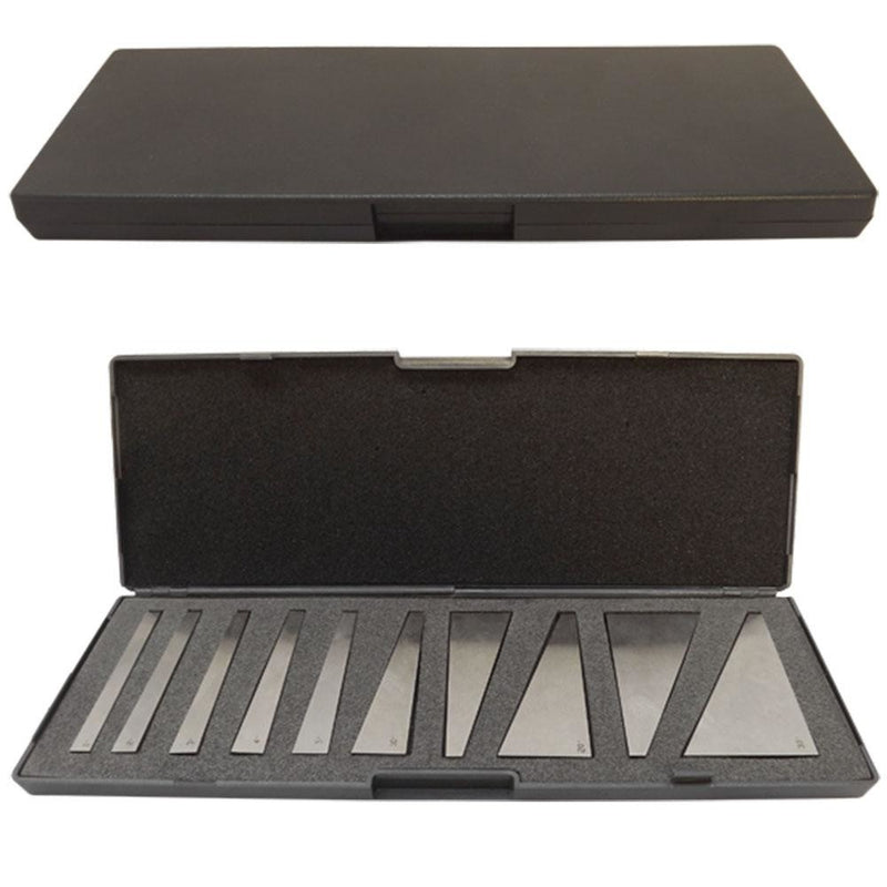 10 Pc. Angle Block Set, 1, 2, 3, 4, 5, 10, 15, 20, 25, 30 degree,  +/- 20"