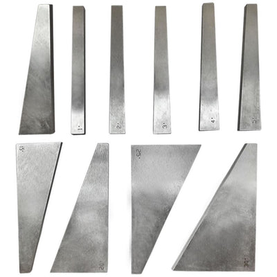 10 Pc. Angle Block Set, 1, 2, 3, 4, 5, 10, 15, 20, 25, 30 degree,  +/- 20"