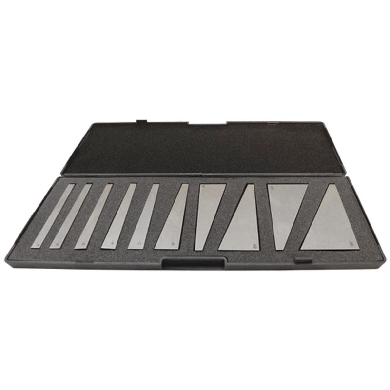 10 Pc. Angle Block Set, 1, 2, 3, 4, 5, 10, 15, 20, 25, 30 degree,  +/- 20"